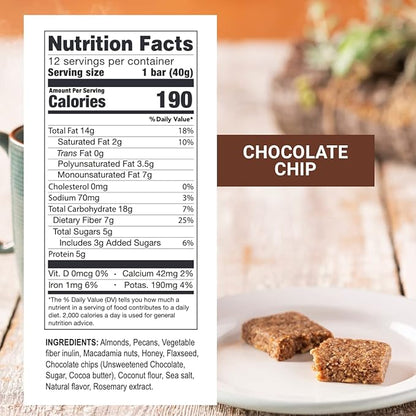 Prolon Fast Bars | Keto, Gluten Free, Dairy Free, Plant Based Protein, For Intermittent Fasting | Developed to Not Break a Fast | Variety Pack | Nuts & Honey, Chocolate Chip, Coconut Macadamia, 12 Ct