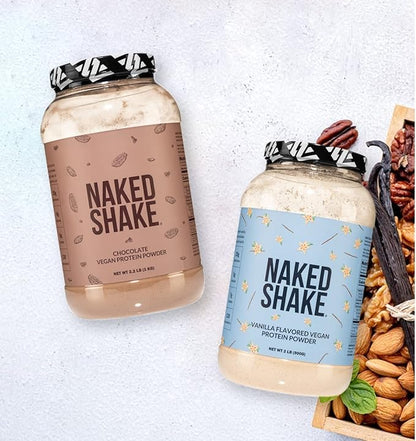 Naked Shake - Chocolate Protein Powder - Plant Based Protein Shake with Mct Oil, Gluten-Free, Soy-Free, No Gmos Or Artificial Sweeteners - 30 Servings
