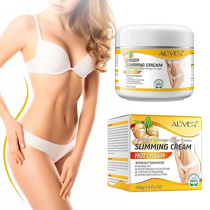 Anti Cellulite Slimming Cream Gel, Hot Cream, Ginger Fat Burning Weight Loss Full Body Fat Burning Cream for Belly, Perfect for Cellulite, Soothing, Relaxing, Tightening & Slimming