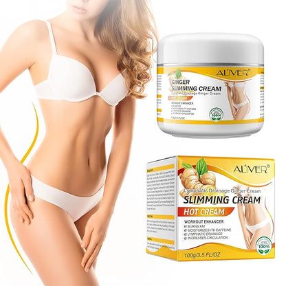 Anti Cellulite Slimming Cream Gel, Hot Cream, Ginger Fat Burning Weight Loss Full Body Fat Burning Cream for Belly, Perfect for Cellulite, Soothing, Relaxing, Tightening & Slimming