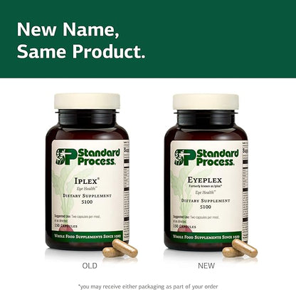Standard Process Iplex - Whole Food Vascular Supplement, Eye Health and Eye Support with Shiitake Mushroom, Phosphoric Acid, Rice Bran, Organic Carrot, Arrowroot Flour, Alfalfa - 150 Capsules