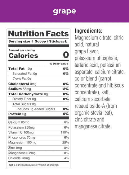 Ultima Replenisher Hydrating Electrolyte Powder, Grape, 20 Count Box, no Sugar, no Carbs, no Calories, Keto, Gluten-Free, Non-GMO, Vegan