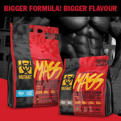 Mutant Mass | Weight Mass Gainer Protein Powder - high Calorie Protein Powder for Muscular Mass - Vanilla Ice Cream - 15 Pound