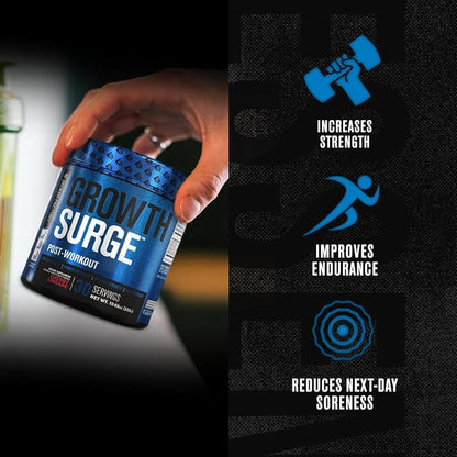 Jacked Factory Growth Surge Creatine Post Workout w/L-Carnitine - Daily Muscle Builder & Recovery Supplement with Creatine Monohydrate, Betaine, L-Carnitine L-Tartrate - 30 Servings, Fruit Punch