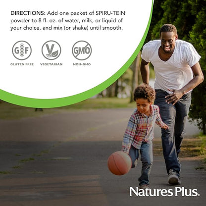 Natures Plus Source of Life Energy Shake Packets, 8 Pack - 8 Individual Servings - Energy Boosting Multivitamin, Mineral & Protein Shake - Whole Food Concentrates - Non-GMO, Gluten-Free - 8 Servings