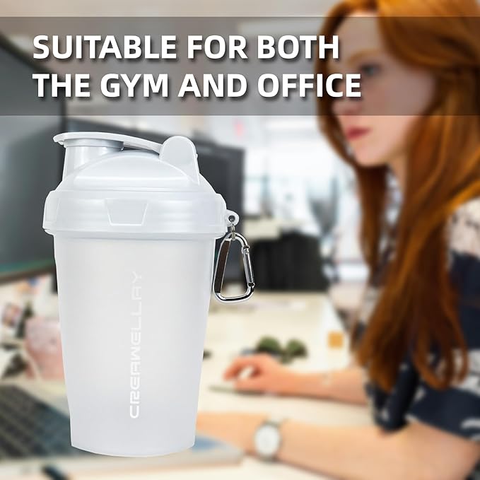 3 Pack Shaker Bottles for Protein Mixes, 17 oz Small Protein Shaker Bottle with Handle, Gym Shaker Cups with Blending Ball for Pre Workout, BPA-Free & Dishwasher Safe (White, Pink, Blue)