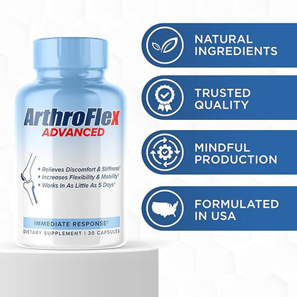 Advanced Joint Support Supplement for Men & Women - Joint Health Supplement - Flexibility & Strength - Discomfort Relief - 30 Servings with Type II Collagen, Turmeric Curcumin, Boswellia Serrata (30)