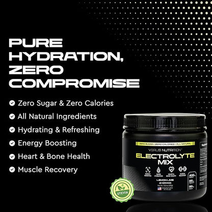 Electrolytes Powder No Sugar- Zero Calorie Hydration Powder | Sugar Free Electrolytes for Fasting, Keto & Vegan | Natural Ingredients Electrolyte Mix for Energy Boost, 60 Servings