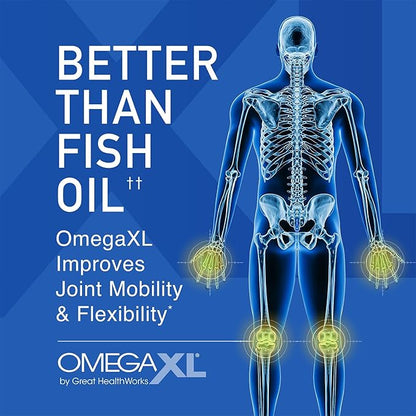 OmegaXL Joint Support Supplement, for Relief - Natural Muscle Support, Green Lipped Mussel Oil, 60 Count & MemoryXL, Magnesium L-Threonate: Brain Supplement for Memory & Focus Cranberry Lemon 30 Pack