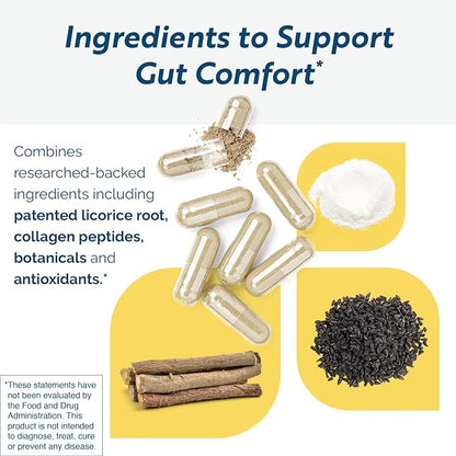 Researched Nutritionals RenewGut+ - GI Complex to Support Gut Lining, Healthy Histamine Levels & Digestive Health - Collagen Peptides, Zinc Carnosine, DGL & N Acetyl Glucosamine (120 Capsules)