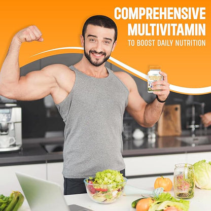 Advanced Multivitamin, Calsium, Iron, Magnesium, Zinc, with Vitamins A, C, D, C, B-12, K-2 & More for Heart Health, Energy, Metabolism, Muscle, Immune, Skin, Bone, & Eye Support