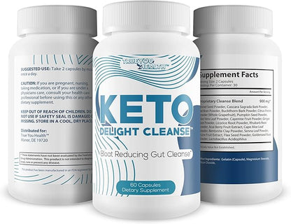 Keto Delight Cleanse - Premium Keto Cleanse - Promote Reduced Gut Bloat for a Healthy Appearance - Support Gut Health, Digestion, & Regularity with Probiotics - Help Keto Cleanse Detox Waste & Toxins