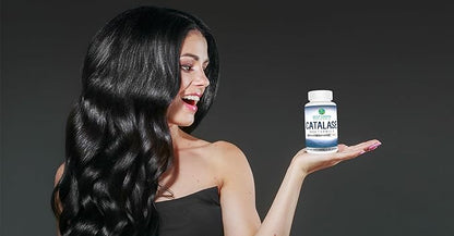 Best Earth Naturals Catalase Supplement 10,000 with Saw Palmetto, Biotin, Fo-Ti, PABA - Hair Supplements for Strong Hair - 180 Capsules - Pack of 3 (90-Day Supply)