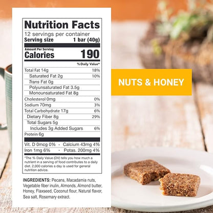 Prolon Fast Bars | Keto, Gluten Free, Dairy Free, Plant Based Protein, For Intermittent Fasting | Developed to Not Break a Fast | Variety Pack | Nuts & Honey, Chocolate Chip, Coconut Macadamia, 12 Ct