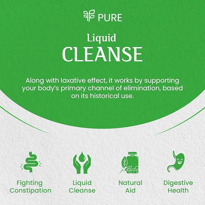 PURE Cleanse, Liquid 1oz. - Nature's Gentle Cleanse with Cascara Sagrada for Occasional Constipation, Promotes Digestive Health, Vegan-Friendly, Contains Probiotics for Optimal Gut Health Support