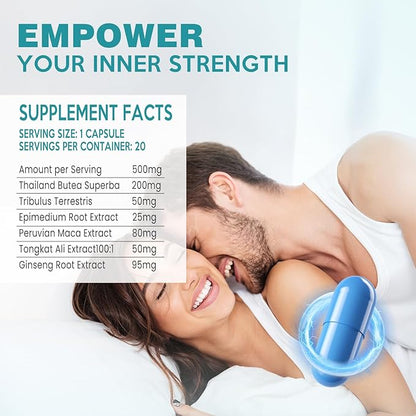 Premium Nutrition Supplement, Enhance Performance, Boost Energy & Recovery, 20 Capsules