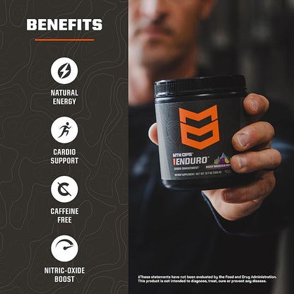 MTN OPS Enduro Nitric Oxide Stim Free Pre Workout | Magnesium Citrate, L Arginine & L Citrulline Caffeine Free Preworkout | 30 Serving Rocky Mountain Ricky