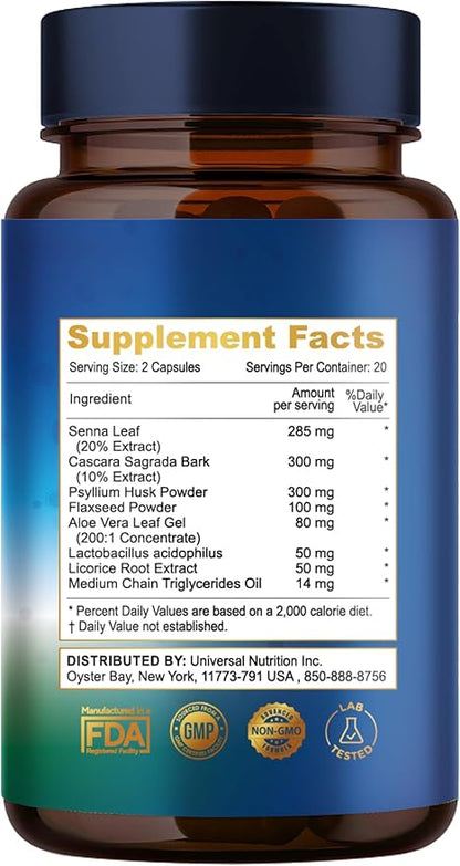FreeCare 15 Day Gut Cleanse, Colon Broom Cleanser & Detox for Weight Loss, Best Weight Loss Pills for Women & Men, Laxatives for Weight Loss Fast, Super Colon Cleanse Products, 40 Capsules, 2 Daily