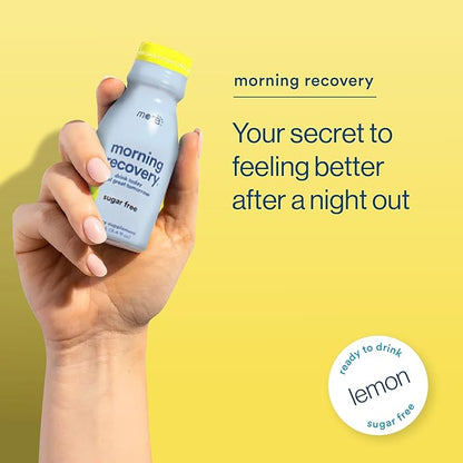 Morning Recovery Electrolyte, Milk Thistle Drink Proprietary Formulation to Hydrate While Drinking for Morning Recovery, Highly Soluble Liquid DHM, Sugar-Free Lemon, Pack of 24