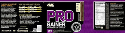 Optimum Nutrition GS Pro Gainer Weight Gainer Protein Powder, Double Chocolate, 5.09 Pounds (Packaging May Vary)