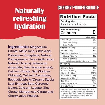 Ultima Replenisher Daily Electrolyte Drink Mix – Cherry Pomegranate, 90 Servings – Hydration Powder with 6 Electrolytes & Minerals – Keto Friendly, Vegan, Non- GMO & Sugar-Free Electrolyte Powder