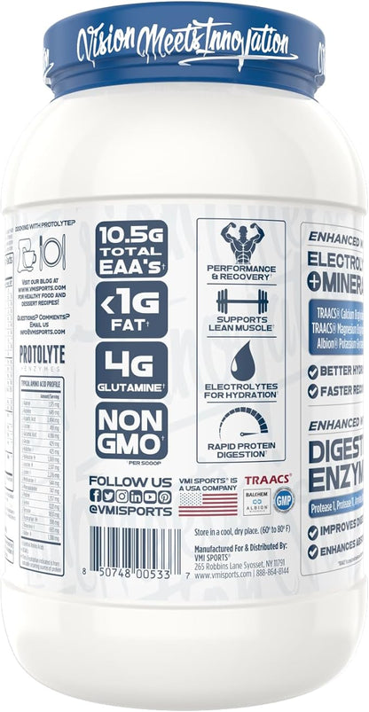 VMI Sports | ProtoLyte Whey Isolate Protein Powder | Low Calorie Whey Protein Powder for Weight Loss | Protein Powder for Muscle Gain | Digestive Enzymes | Non-GMO (Vanilla Peanut Butter, 1.6 Pounds)