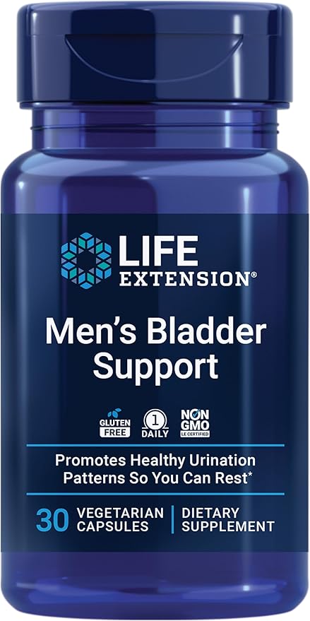 Life Extension Mens Bladder Control - Prostate & Bladder Health Supplement - For Support Urination & Sleep Patterns with Melatonin, Beta Sitosterol - Non-GMO, Gluten-Free, Vegetarian - 30 Capsules