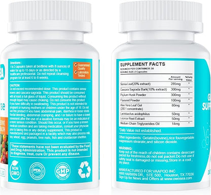 15 Day Cleanse Gut and Colon Support for Women & Men Colon Detox Cleanse Digestive Health Support Supplement Bloating Constipation Relief Boost Energy Daily Cleanse 30 Capsule