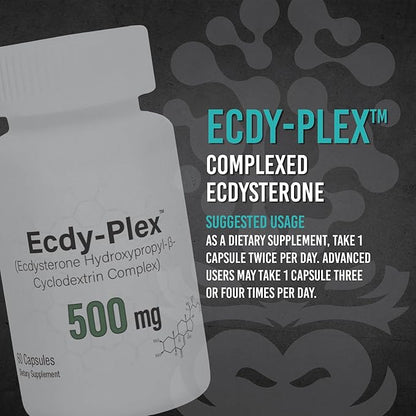 Gorilla Mind Ecdysterone - Complexed with Hydroxypropyl-β-Cyclodextrin for Enhanced Bioavailability (500 mg x 60 Capsules)