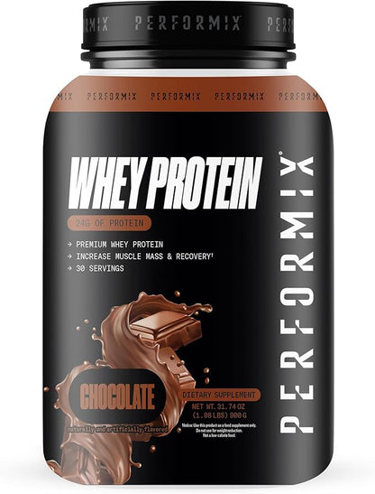 PERFORMIX - Whey Protein Isolate Blend - 24g of Protein - 5.4g of BCAAs - 110 Calories - Muscle Building & Post Workout Recovery - 100% Whey Protein Powder - 1.98 lbs - 30 Servings - Chocolate