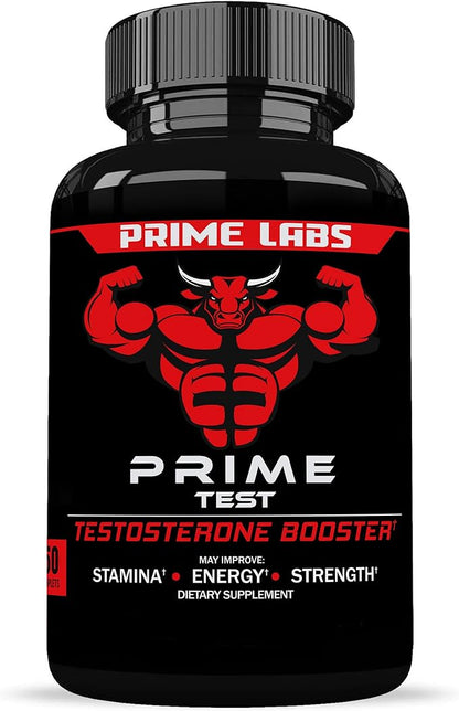 Prime Labs - Men's Testosterone Booster - Stamina, Endurance, & Strength Booster - 60 Caplets