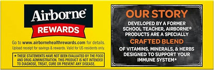 Airborne 1000mg Vitamin C with Zinc, SUGAR FREE Effervescent Tablets, Immune Support Supplement with Powerful Antioxidants Vitamins A C & E - 30 Fizzy Drink Tablets, Zesty Orange Flavor