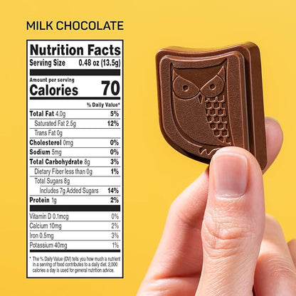 AWAKE - Caffeinated Chocolate Bites - Milk Chocolate, 50 Bites - 50mg Caffeine - Individually Wrapped Energy Bites - Coffee Alternative - Fairtrade, Gluten Free, Non GMO - 0.48oz