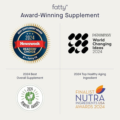 Fatty15 Pure C15:0 Pentadecanoic Acid Supplement - 3X Cellular Benefits of Omega-3 - Longevity Supplement - Supports Gut, Liver, & Cholesterol Health - Vegan-Friendly Capsule 90 Count
