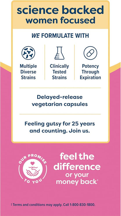 Renew Life Women's Probiotic Capsules, 50 Billion CFU Guaranteed, Supports pH Balance, Vaginal, Urinary, Digestive and Immune Health(2), L. Rhamnosus GG, Dairy, Soy and Gluten-Free, 60 Count