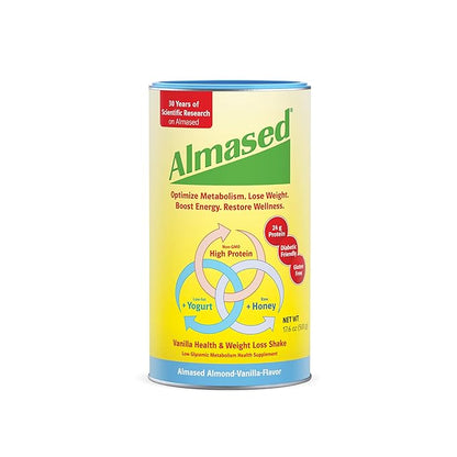 Almased Meal Replacement shakes – Gluten-Free, non-GMO Weight Management Powder – Vanilla Flavor, 17.6 oz (2 pack)