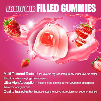 Vitamin D3 K2 Supplement for Adults - Vitamin D3 5000 IU + K2 200 mcg - VIT D3 K2 Gummies with Calcium 600mg Magnesium Zinc & Vitamin C for Women Men - Supports B0ne, Muscle Immune