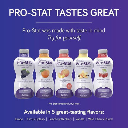 Pro-Stat Concentrated Liquid Protein Medical Food - Citrus Splash Flavor, 30 Fl Oz Bottle (Case of 6)