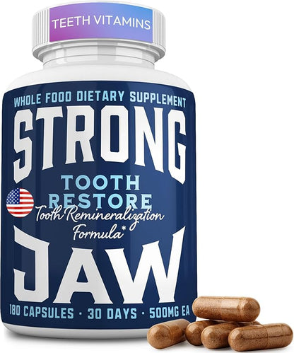 Tooth Restore Supplement for Tooth Remineralization, Teeth Remineralization & Teeth Health, Oral Health Remineralizing Tooth Powder Capsules, Teeth and Gum Vitamins, Remineralize Teeth Vitamins