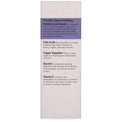 6 X PEPTIDE Natural Facial Serum with Copper Tripeptide-1, Signal Peptides for skin barrier and repairing Pairs Well with Vitamin C Serum & Hylunaric Acid Moisturizer 30ml Purifect Made in USA