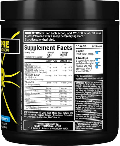 ALLMAX IGNITER Sport, Blue Raspberry - 330 g - Pre-Workout Formula - with Caffeine, L-Citrulline, L-Arginine, Creatine & Beta Alanine - Up to 50 Servings