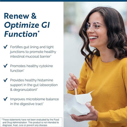 Researched Nutritionals RenewGut+ - GI Complex to Support Gut Lining, Healthy Histamine Levels & Digestive Health - Collagen Peptides, Zinc Carnosine, DGL & N Acetyl Glucosamine (120 Capsules)