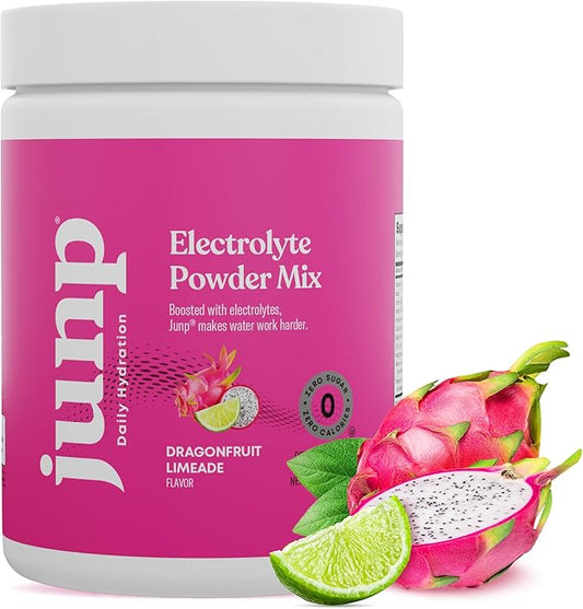 JUNP Electrolytes Powder No Sugar No Carbs - Dragonfruit Limeade Keto Electrolyte Drink Mix - Potassium & Salt Hydration Powder Electrolytes Zero Calorie Sugar Free Electrolyte Powder, 90 Servings