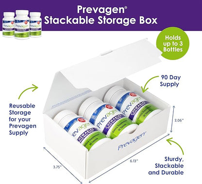 Prevagen Regular Strength 10mg, 30 Chewables|Mixed Berry-3 Pack|with Apoaequorin & Vitamin D with Attractive and Stackable Prevagen Storage Box