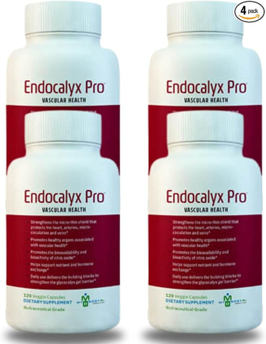 Endocalyx Pro - Vascular & Microcirculation Health Supplement 120 Capsules | Support Vascular Protection | Support Nitric Oxide Functions | Nourishes The Glycocalyx Structure