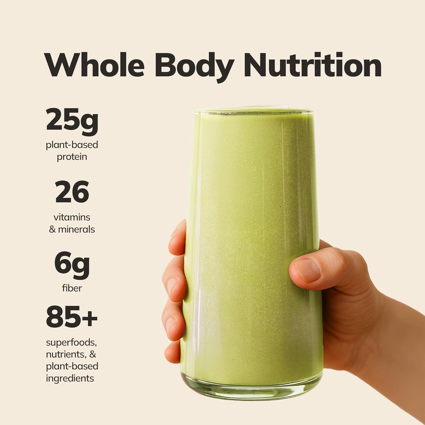 Ka’Chava All-In-One Nutrition Shake Blend, Matcha, 15 Servings, 85+ Superfoods & Nutrients, Greens Plant-Based Superfood Powder Protein Drink, Digestive Enzymes & Probiotics, Vegan Dairy Gluten Free
