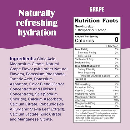 Ultima Replenisher Daily Electrolyte Drink Mix – Grape, 90 Servings – Hydration Powder with 6 Key Electrolytes & Trace Minerals – Keto Friendly, Vegan, Non- GMO & Sugar-Free Electrolyte Powder