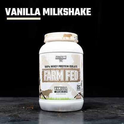 Axe & Sledge Supplements Farm Fed 100% Whey Protein Isolate with Digestive Enzymes (Vanilla Milkshake V2)