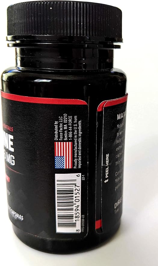 Force Factor Yohimbine Supplement for Men, Yohimbe Bark Extract with Superior Absorption to Enhance Performance, 6mg Yohimbine Bark Pills with Key Natural Ingredients, 90 Capsules (6-Pack)