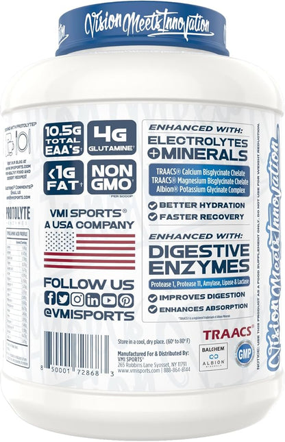 VMI Sports | ProtoLyte Whey Isolate Protein Powder | Low Calorie Whey Protein Powder for Weight Loss | Protein Powder for Muscle Gain | Digestive Enzymes | Non-GMO (Cinnamon Crunch, 4.6 Pound)